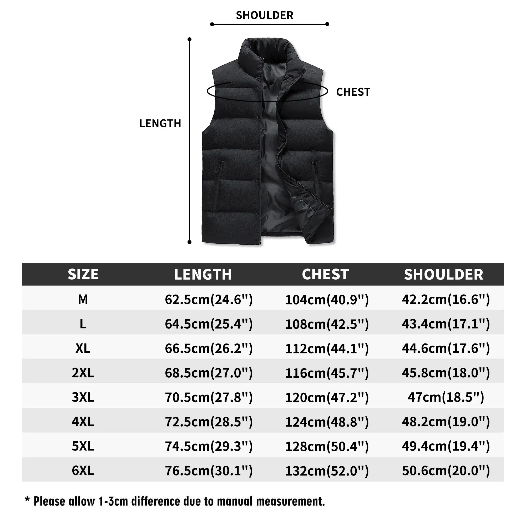 Unisex Lightweight All Over Printing Stand Collar Zip Up Puffer Vest