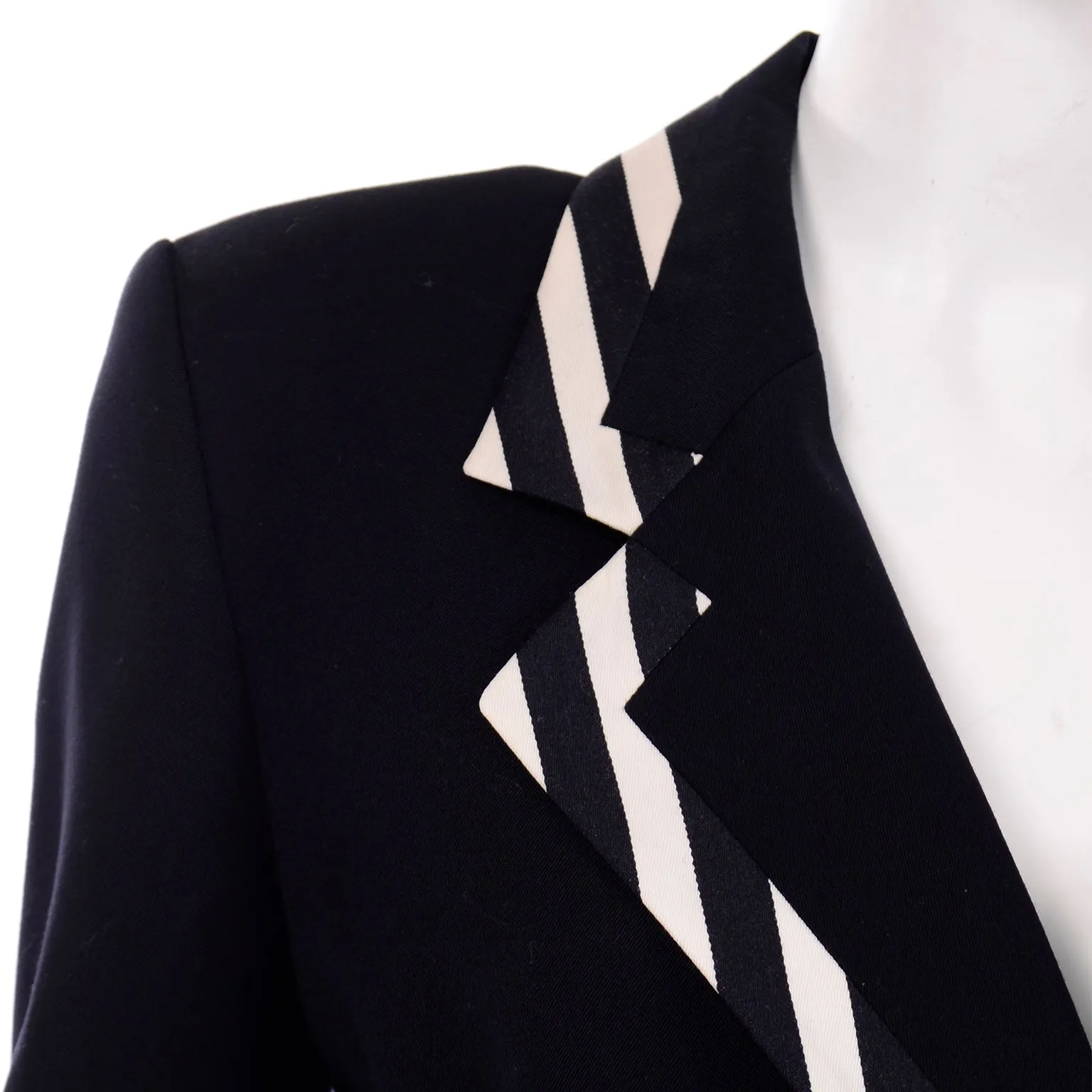 Vintage Escada Margaretha Ley Black & White Skirt Suit