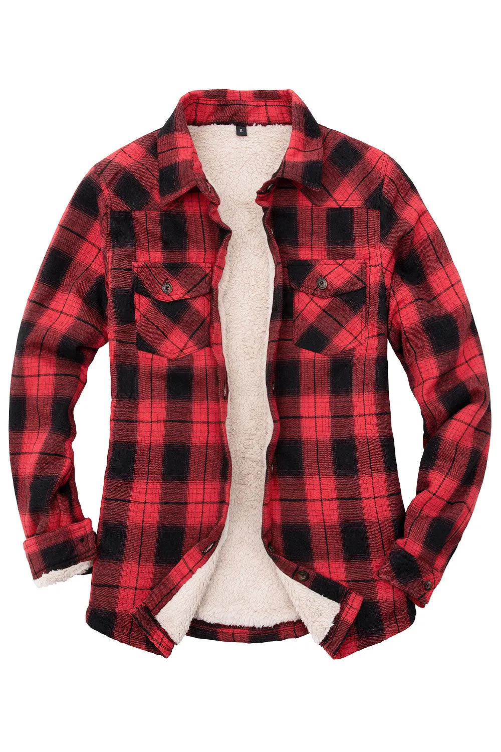 Women's Matching Family Red Plaid Flannel Shirt Jacket