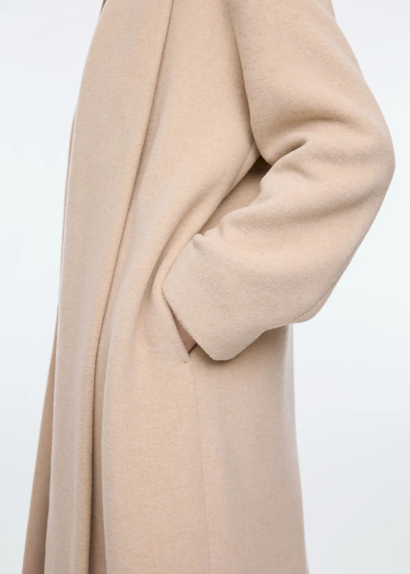 Woolmix scarf coat