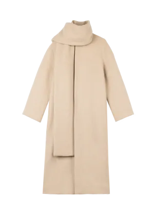 Woolmix scarf coat