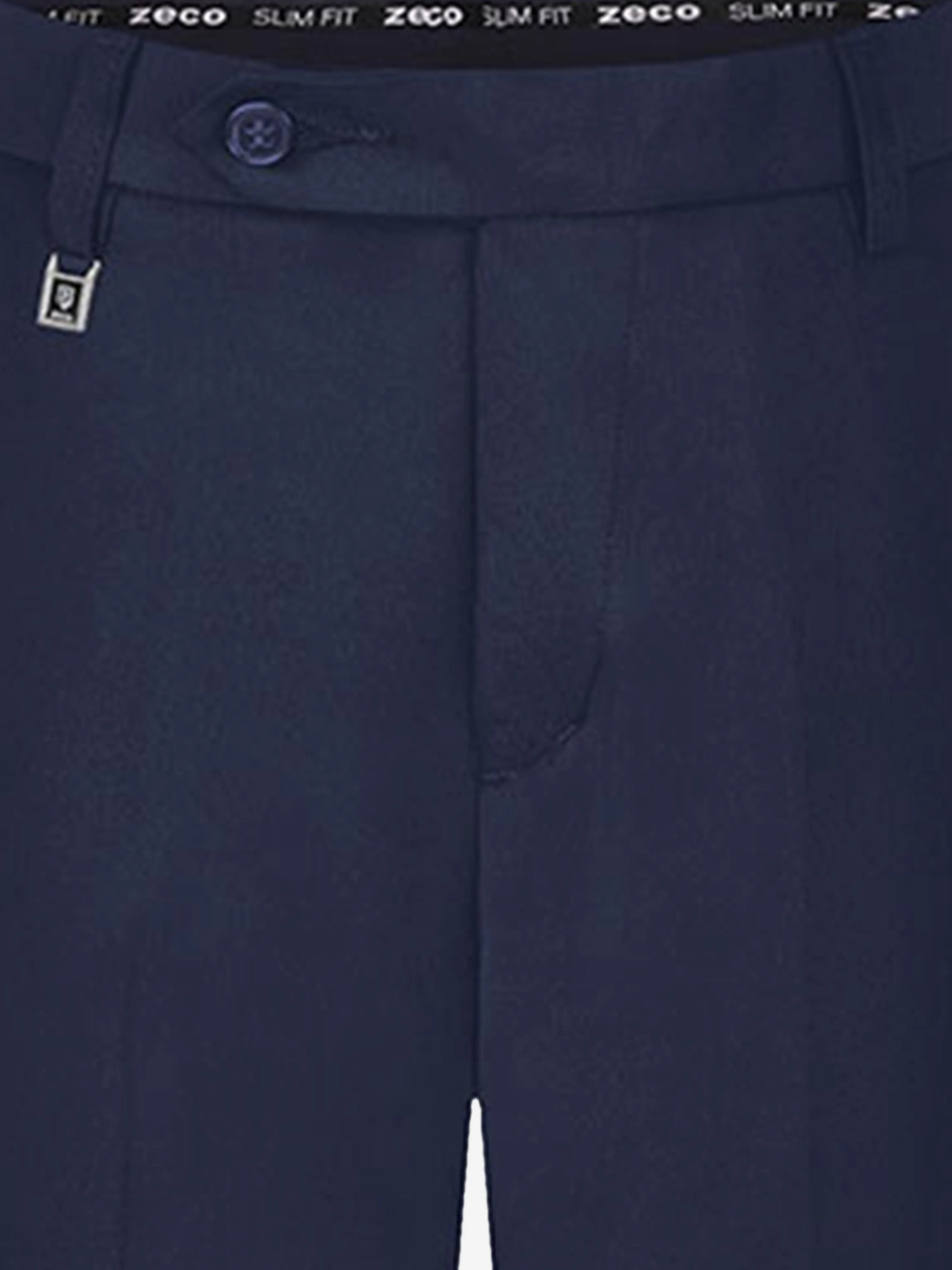 Zeco Boys School Slim Fit Short Leg Trousers in Navy